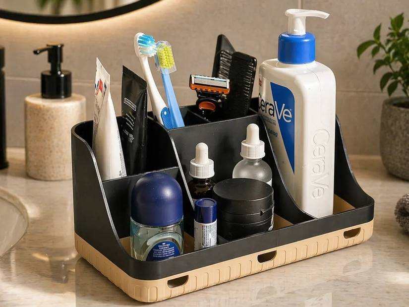 Modern bathroom caddy organizer by PDFYYC on MakerWorld.