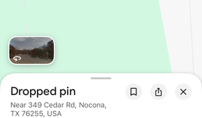 Finding Plus Codes on Google Maps mobile.