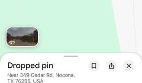 Copying Plus Codes on Google Maps mobile.
