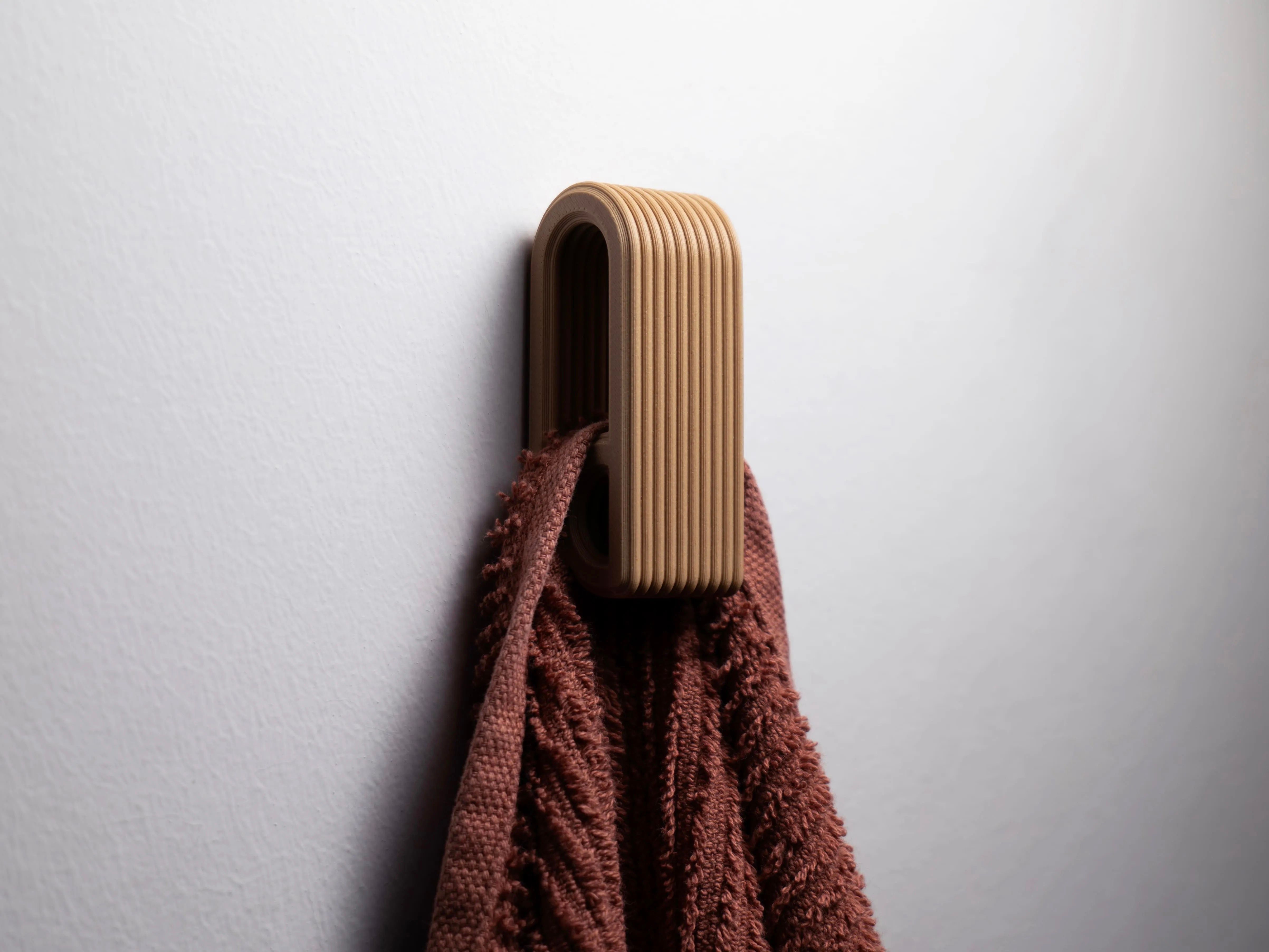 Pressure-locked towel holder with towel by yekta on MakerWorld.