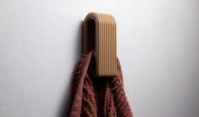 Pressure-locked towel holder with towel by yekta on MakerWorld.
