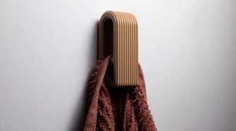 Pressure-locked towel holder with towel by yekta on MakerWorld.