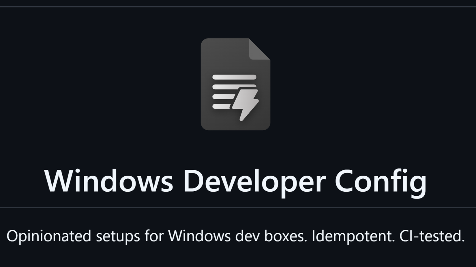 Windows Developer Config project logo taken from the project's GitHub page. 