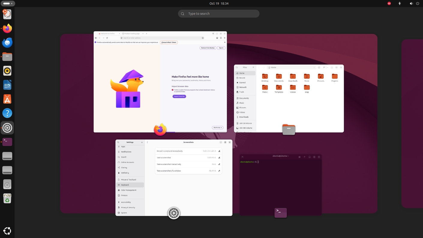 Рабочий стол Ubuntu 26.10 Интерфейс рабочего стола операционной системы Ubuntu 26.10