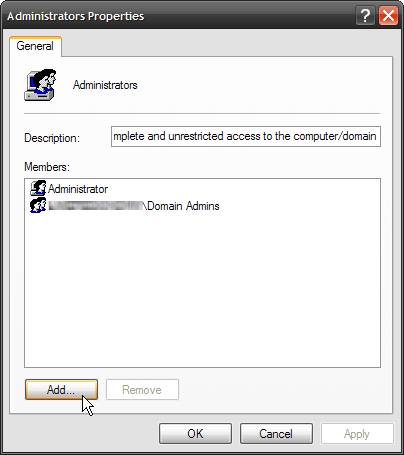 Add A User To Administrator Group