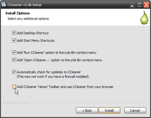 Different Versions Of CC Cleaner With Yahoo!??