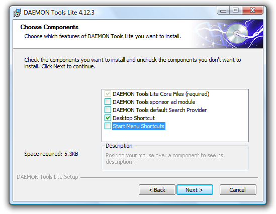 Мастер установки Daemon Tools.