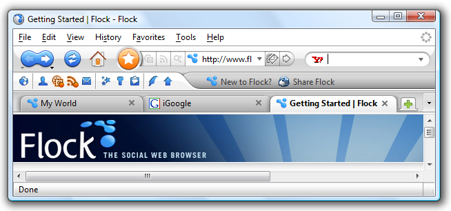 Social Web Browsing Using Flock