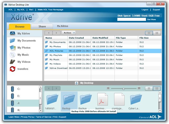 Free Storage With AOL’s Xdrive (Online Storage Series)