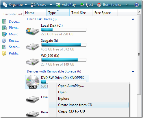 Easily Burn And Create ISO Images In Vista