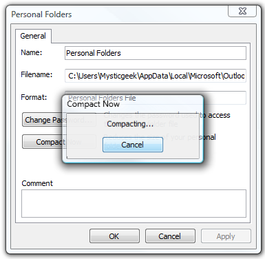 Quick Tip: Easily Compact Outlook Data Files