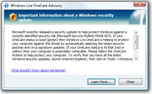 Secure Computing: Windows Live OneCare