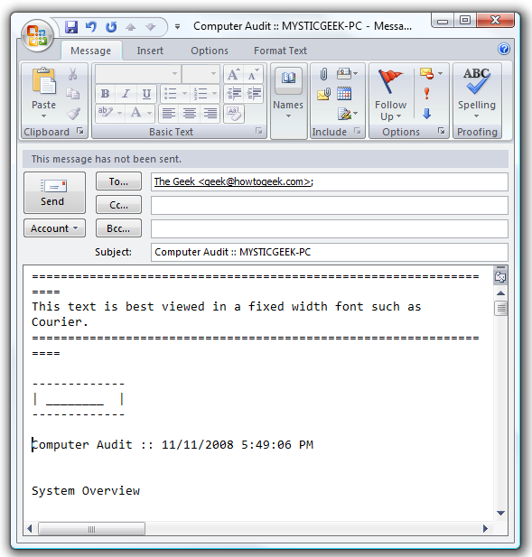 Create a Report of Installed Hardware and Software with WinAudit
