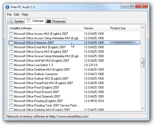 Easily Inventory System Information with PC Audit