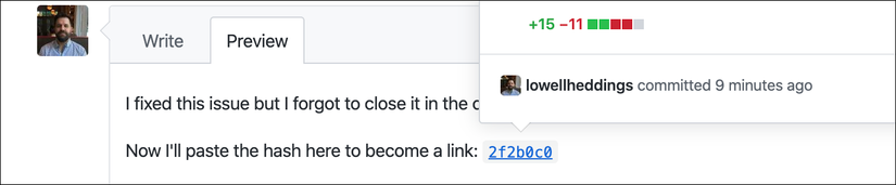 How to Link a Commit From a Github Issue