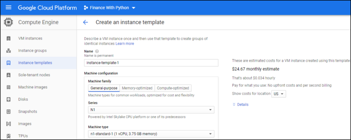 How to Create and Use Instance Templates on Google Cloud Platform