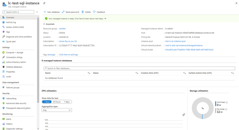 How to use an Azure SQL Managed Instance