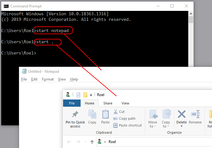 Implementing and Using a Microsoft Windows Like 'start' Command in Linux
