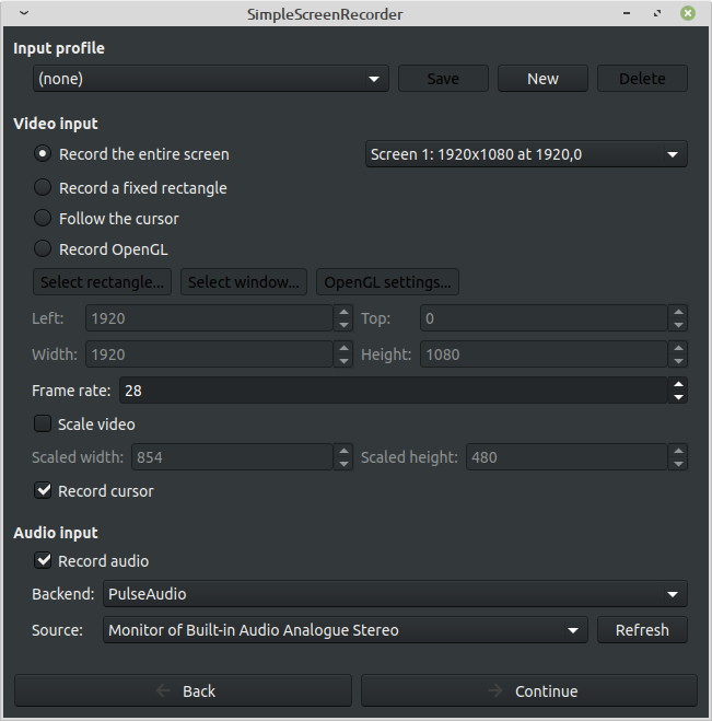 Screen Recording in Linux with SimpleScreenRecorder
