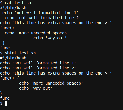 Shell Script Fromat How to Use shfmt to Format Shell Scripts Better