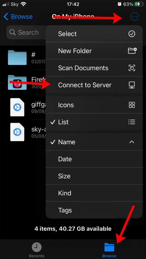 How to Connect to Network Shares With the iOS Files App