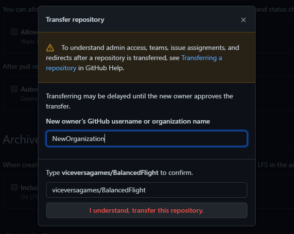 How to Transfer a Github Repository to Your Organization (or Another User)