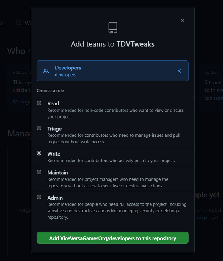 How to Manage Permissions for Members in a Github Organization