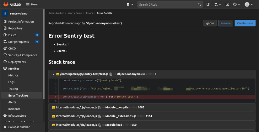System Header Message Gitlab How to Use GitLab's Built-In Sentry Error Tracking Service