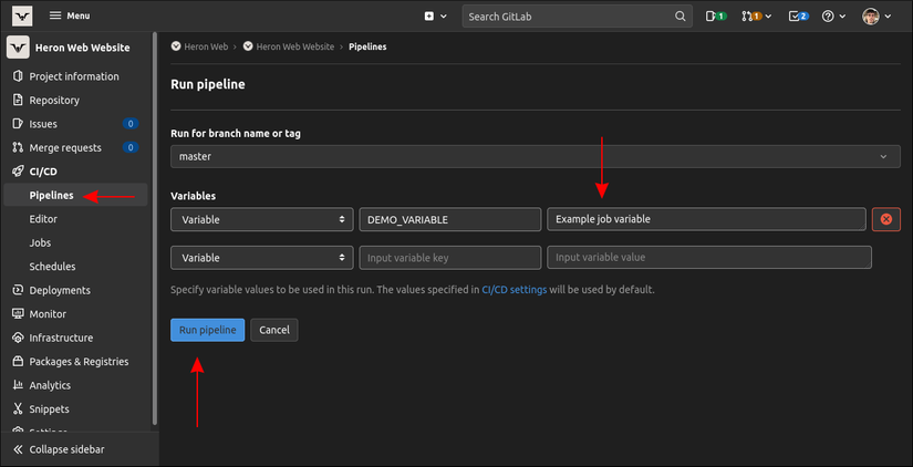 How to Set Variables In Your GitLab CI Pipelines