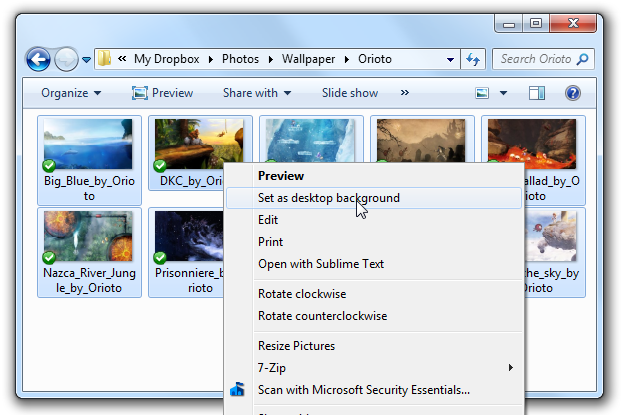 Turn Your Desktop into a Picture Slideshow in Windows 7