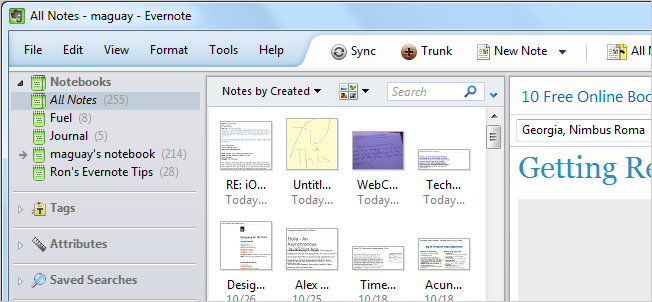 Screenshot Tour: Evernote 4 for Windows Makes Taking Notes a Pleasure
