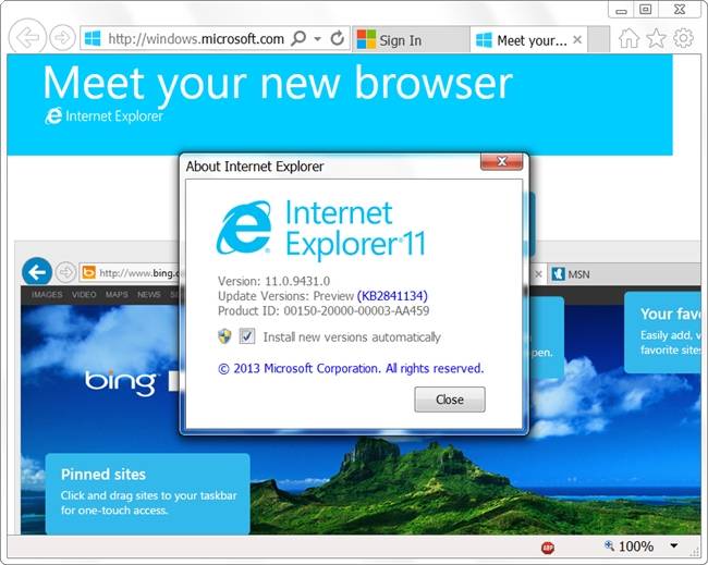 Developer Preview of Internet Explorer 11 for Windows 7 is Now Available