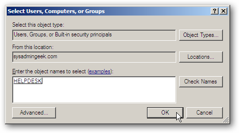 Using the Delegation of Control Wizard to Assign Permissions in Server 2008