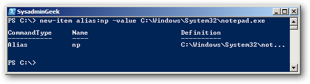 Adding a shortcut in PowerShell with Aliases