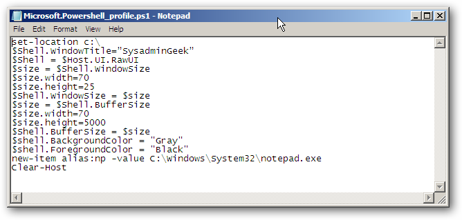 Customizing your PowerShell Profile