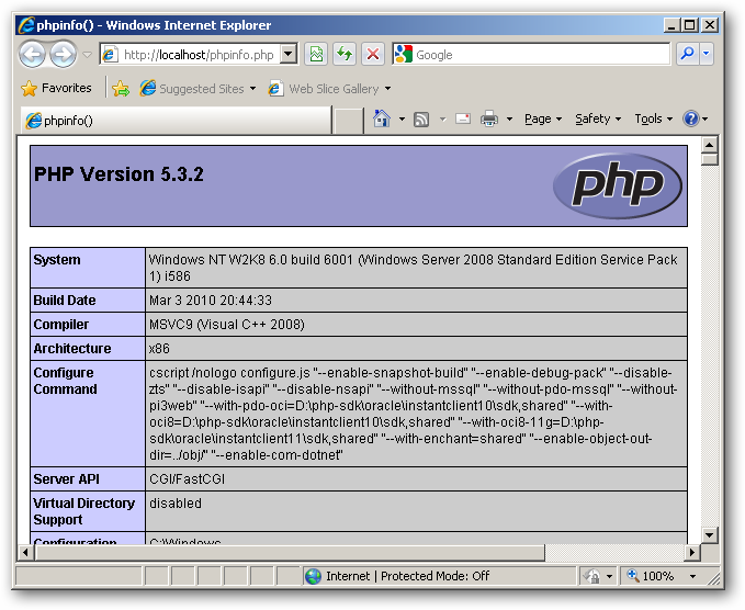 How to Install PHP on IIS 7 for Windows Server 2008