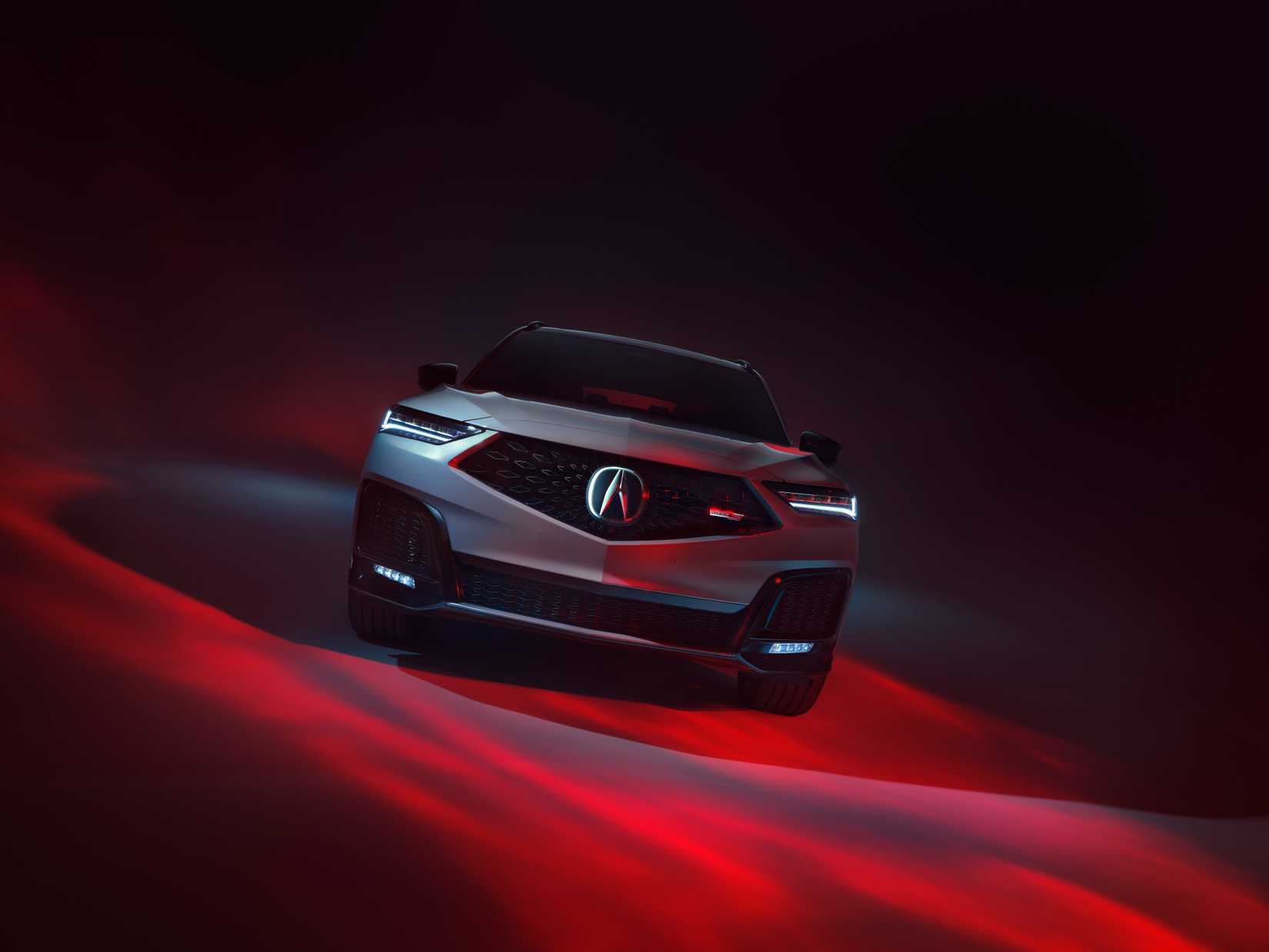 Static front end of the 2025 Acura MDX.
