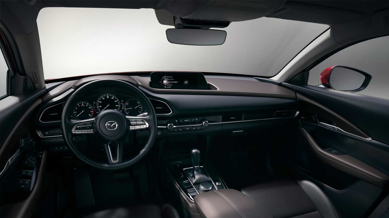 Interior shot of the dashboard in a 2025 Mazda CX-30 