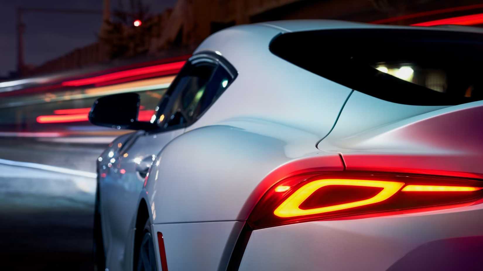 2025 Toyota GR Supra close-up shot of taillight