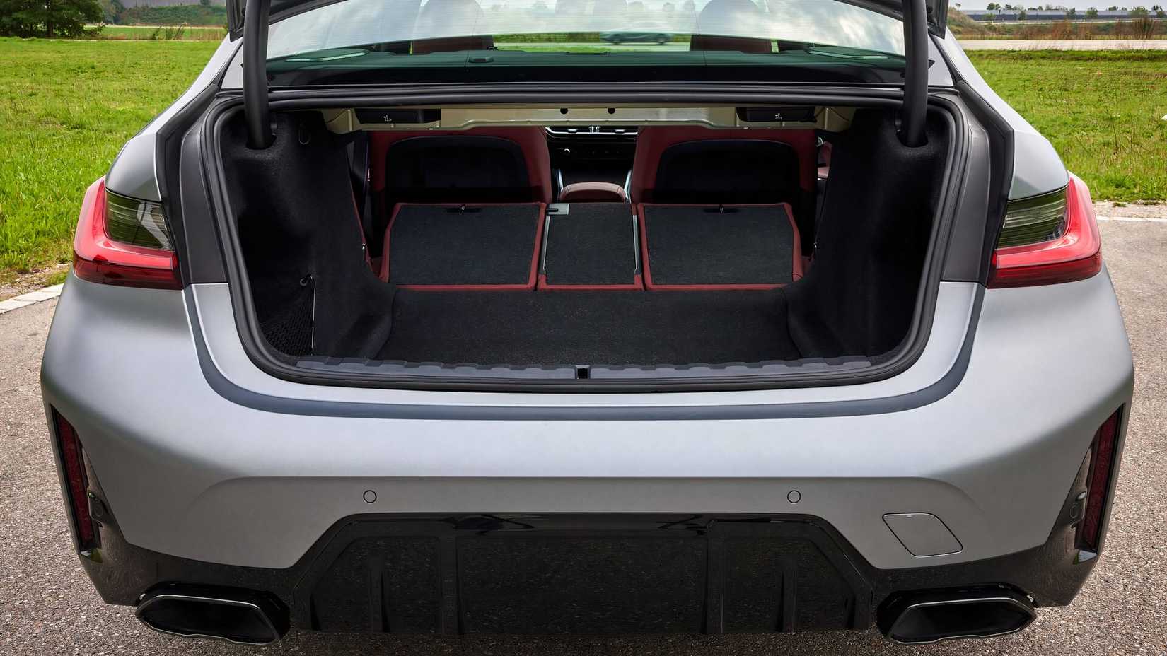 Shot inside the truink of a BMW M340i.