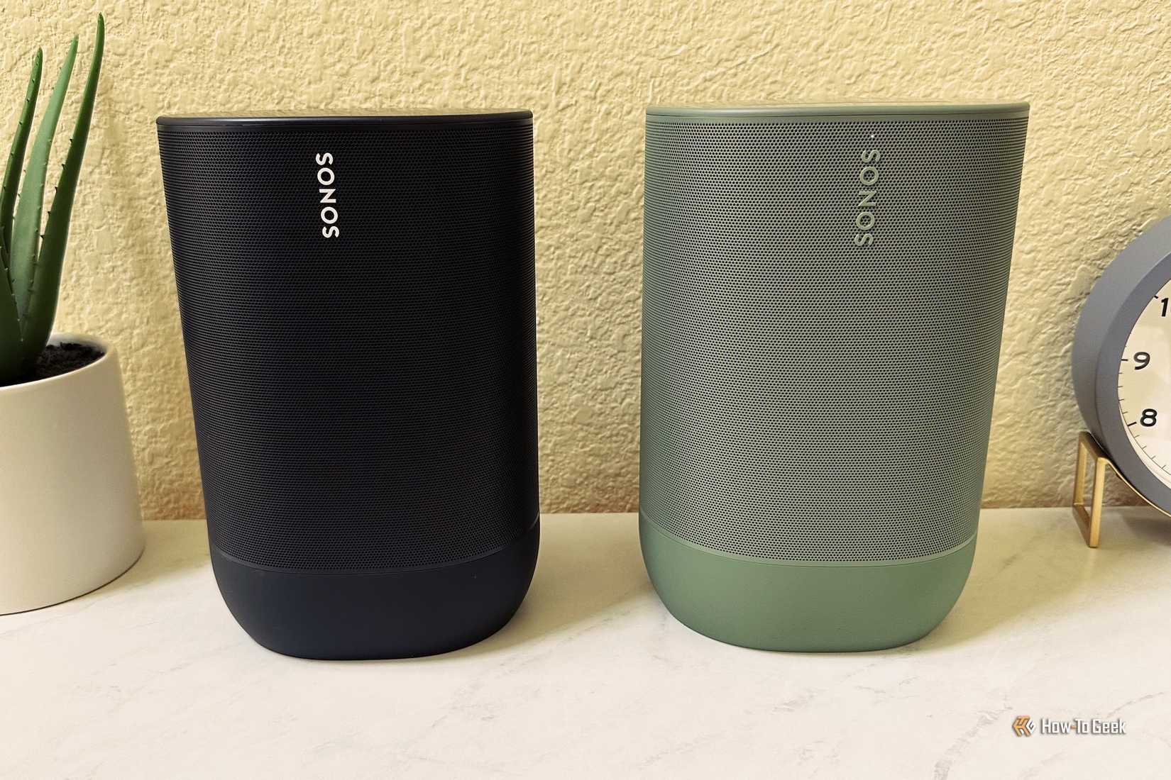The Sonos Move 2 sits next to the Move 1