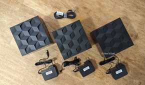 Top view of the contents of the Netgear Nighthawk MK93S mesh system.