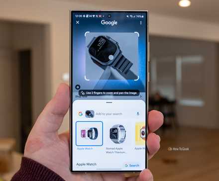 Person using Circle to Search AI feature on the Samsung Galaxy S24 Ultra
