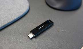 The PNY Elite-X Type C Flash Drive in the open position