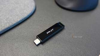 The PNY Elite-X Type C Flash Drive in the open position