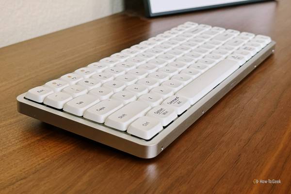 Lofree Flow keyboard sitting on a table