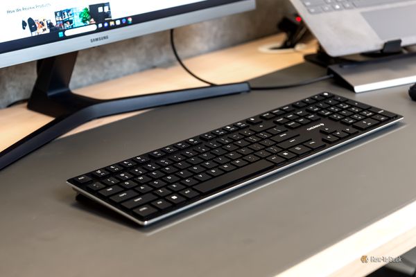 Wireless ultra low-profile full-sized mechanical keyboard.