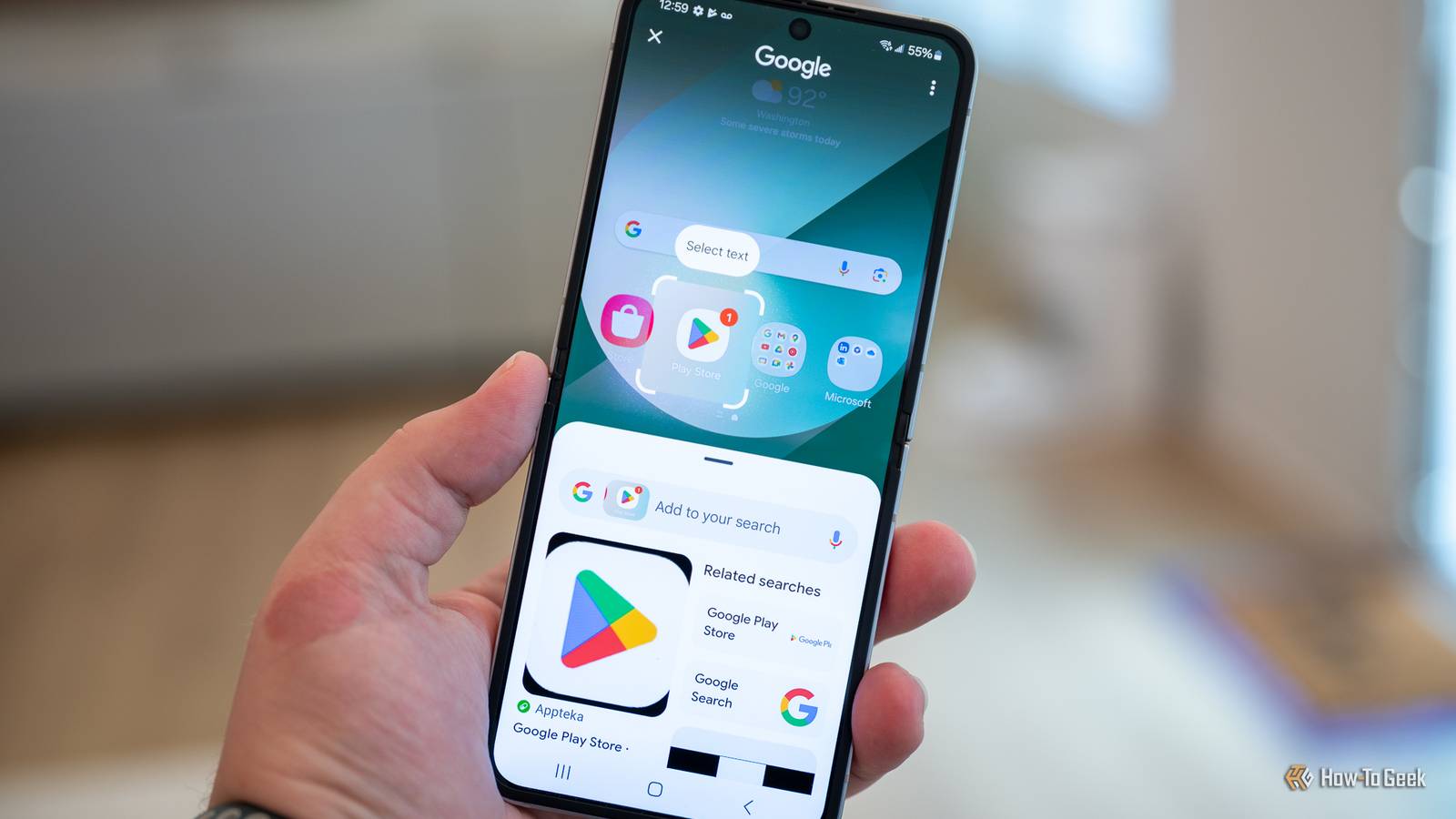 Galaxy Z Flip 6 circle to search AI
