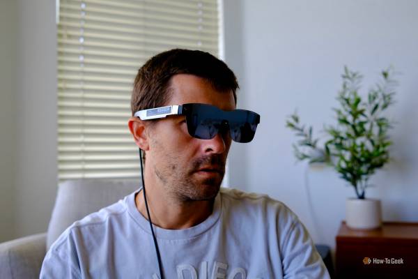 person wearing RayNeo Air 2S glasses