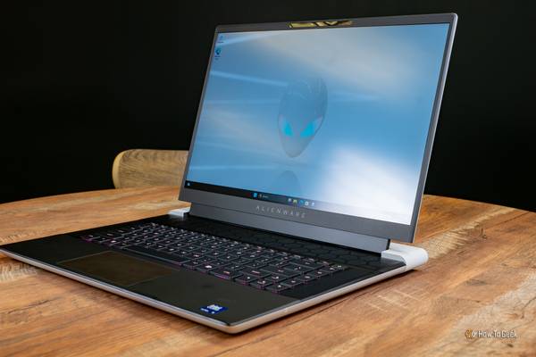 Another image of the Alienware x16r2 on a table